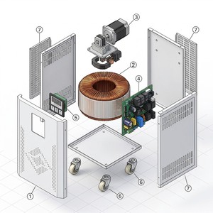Regulador <span class=keywords><strong>de</strong></span> Voltaje <span class=keywords><strong>de</strong></span> CA Automático <span class=keywords><strong>de</strong></span> Alta Precisión Serie KPD, 10KVA, Monofásico, SVC, para Uso Doméstico e Industrial Pequeño - Product Image 2