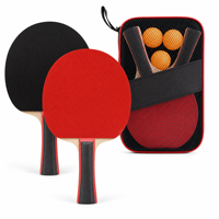 Raquette de tennis de table en bois massif avec caoutchouc à picots longs, manche long, poignée en corne, pour entraînement et compétition