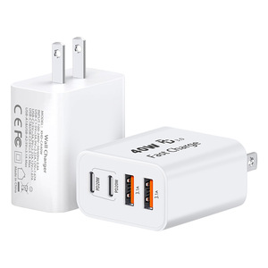 Adaptateur de charge rapide 40W standard américain, port Type-C personnalisable, <span class=keywords><strong>chargeur</strong></span> certifié ETL 15W pour téléphones <span class=keywords><strong>Apple</strong></span> et Samsung, PD 3.0 - Product Image 6