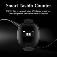 Bague connectée avec rappel de prière quotidien, compteur de tasbih, application, IP67, 3 tailles ajustables, fournisseur