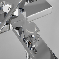 Chrome cascade mural baignoire robinet douche ensemble salle de bain douche ensemble