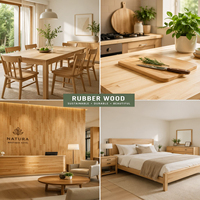 Panneau en bois de caoutchouc E0 de qualité supérieure pour tables, panneau en bois de caoutchouc CE 4x8 18mm 9mm, panneaux décoratifs en bois pour la construction