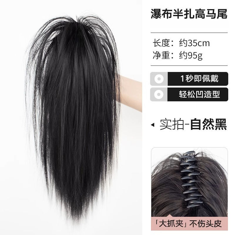 Queue de cheval droite [Noir Naturel]