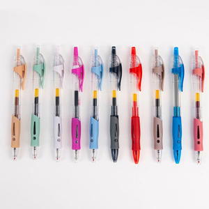 Lot de 10 stylos gel rétractables encre gel bleue et rouge pour coloriage, dessin, peinture et écriture pour adultes, en plastique - Product Image 1