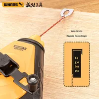 Seau à encre/poudre en ABS Wynn's, outils de marquage de ligne pour le travail du bois, chantier de construction, électricien, dispositif de ligne élastique