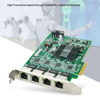Eip EFT-143 Kartu Jaringan Ethernet Gigabit 1000Mbps PCIe X4 4/2 Port Internal Kelas Industri dengan Chip Intel I210/i211 Tersedia