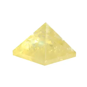 Wholesale Natural yellow crystal Pyramid citrine Quartz crystal point Healing Reiki stones and minerals