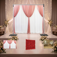 Kit de support portable en aluminium pour rideaux, trépied réglable robuste pour toile de fond, idéal pour événements, fêtes, mariages, décoration, structure de scène rapide