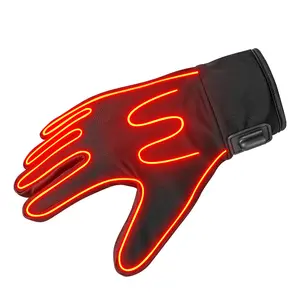 Beheizte Motorrad handschuhe Vollfinger-Gleichstrom anschluss Wiederauf ladbare beheizte Fahrrad handschuhe ohne Batterie SA02R