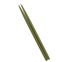 Factory Wholesale Custom Metallic Gold Green Drumsticks North American Hickory Ash Wood Drum Sticks Percussion Accessories