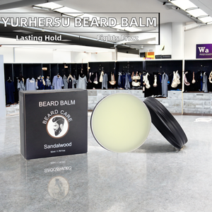 YURHERSU Argile à barbe pour homme, soin <span class=keywords><strong>de</strong></span> la peau biologique naturel, personnalisation OEM, hydratante, rafraîchissante, tenue forte, anti-frisottis - Product Image 5