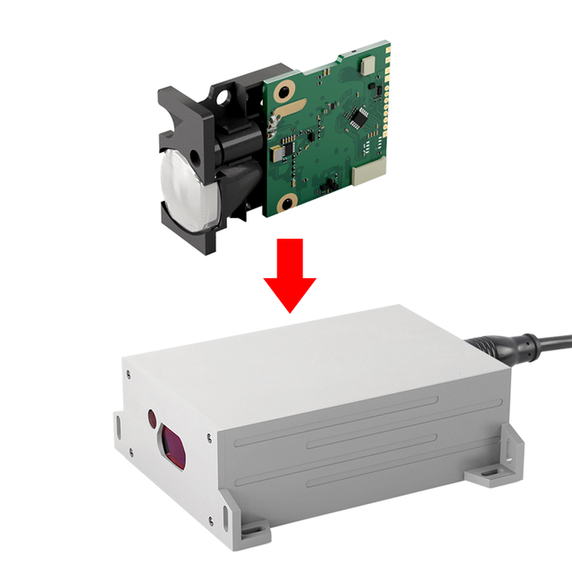 IP67 Tunnel Survey Industrial Laser Measurement Sensor 24 Hours Continuous Measurement Laser Distance Sensor with RS485