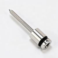 HIMOWAY Adaptateur d'entretoise pour garde-corps en verre en acier inoxydable, boulon de fixation, goujon de retenue, design moderne pour balustrades