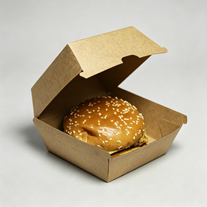Biologisch Abbaubare Maßgefertigte Starre Wellpappe Clamshell <span class=keywords><strong>Burger</strong></span>-<span class=keywords><strong>Box</strong></span> mit Lackierung Magnetverschluss Schaumstoffauskleidung Einweg - Product Image 1