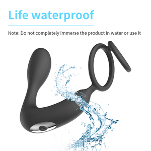 Plug anale con telecomando con anello del rubinetto massaggiatore della prostata vibrante vibratore con spina di testa per giocattoli sessuali per uomini <span class=keywords><strong>e</strong></span> donne - Product Image 5
