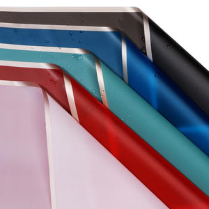 Papel de Envolver para Flores con Borde Dorado, Película de Gel, Venta al por Mayor, Qixi, Nuevo, Impermeable, Ecológico, Suministros para Floristas, Envoltura para Ramos Florales20 - Product Image 1