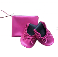 Chaussures pliables avec lien pour cheveux, cadeau de mariage, ballerines pliables