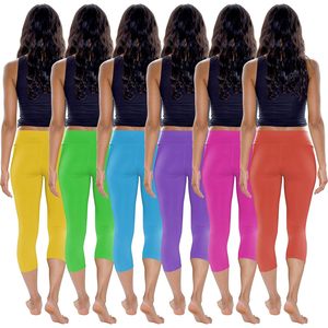 FOXA Leggings Capri pour femme, épaisseur standard, extensibles, doux, respirants, vêtements de sport, options multicolores - Product Image 5