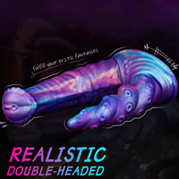 Nouveau modèle 2026 Dildo réaliste à double tête en silicone souple écologique, étanche IPX6, portable, jouet intime unisexe