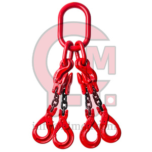 Élingue <span class=keywords><strong>de</strong></span> levage HLM G80/G100 sur mesure 1 2 3 4 brins, en acier allié robuste avec crochets, longueur et couleur réglables, vente en gros OEM - Product Image 6