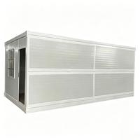 Mini-maison mobile préfabriquée pliable et empilable, prête à l'emploi, 1 chambre, transportable, petite maison pliable préfabriquée