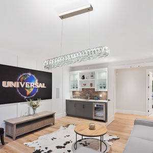 520mm Kristallen RVS LED Eetkamerlamp Koud Wit Licht Cafés Restaurants Thuiskeukens Schakelaarbediening Oppervlakte - Product Image 4