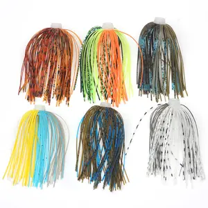 2.5 pollici 88 fili Silicone Jig gonne Bass Fishing Jigs esche Kit sostituzione fai da te Spinnerbait Buzz esche gonne