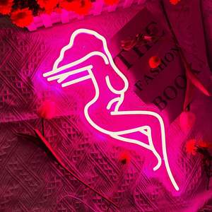 Bar enseigne au néon pour décoration murale Led néon lumière boîte de nuit baiser lèvres nue dame Sexy beauté rose dame bière bar personnalisé enseigne au néon - Product Image 5