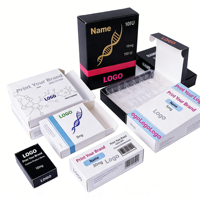Boîte et étiquette d'emballage pour peptides, effet holographique écologique, flacon de 3 ml, 5 ml, 10 ml avec plateau, logo personnalisé en feuille d'or, dossiers pour peptides