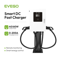 Estación de Carga Rápida para Vehículos Eléctricos EVEGO de 60kW, CCS1/CCS2/GBT, Nueva Protección IP55, Garantía de 2 Años