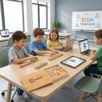 Juego Educativo STEAM de Bloques de Codificación de Madera y Papel Montessori Personalizados, Cubo de Programación Lógica para Mayores de 14 Años