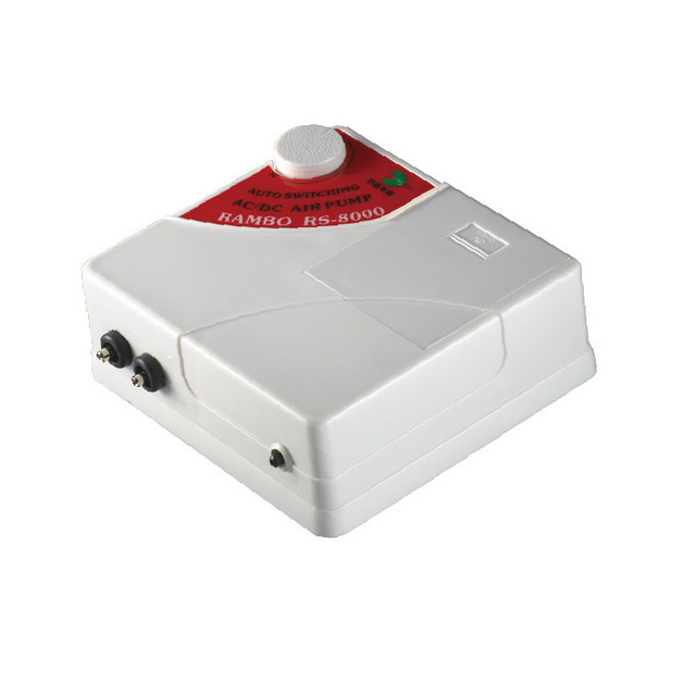 RISHENG RS-8000 RAMBO Small Portable Air Pump Oxygen Pump Indoor Adjustable for Fish Tank Air Pump Aquarium