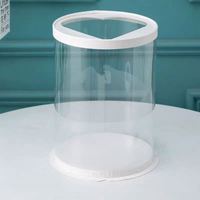 Boîtes d'emballage personnalisées pour gâteaux ronds en forme de cœur, blanches, avec couvercles en plastique transparent, 4 à 12 pouces ou tailles personnalisées pour les fêtes de Noël