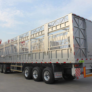 Semi-<span class=keywords><strong>remorque</strong></span> à ridelles Aotong de haute qualité à 3 essieux, 60 tonnes, pour le transport d'animaux et de marchandises en vrac, à vendre - Product Image 1