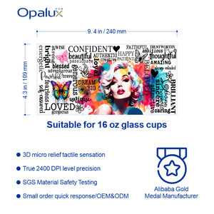 Autocollants de transfert pour gobelet en vinyle UV DTF de la série Star, 16 oz, décoration de gobelet, style de star célèbre, chanteur, acteur, professionnel, facile à utiliser - Product Image 2