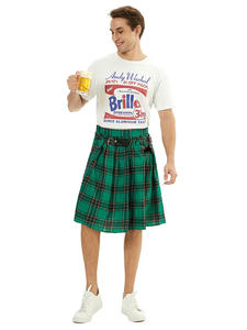 Kilt Tradicional Escocés para Hombre con Cinturón Bilateral, Kilt Masculino Plisado con Tartán de las Tierras Altas - Product Image 5