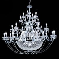 Nouveau lustre en fer forgé de style européen, électroplaqué, avec cristaux, pour salles de mariage, décoration de plafond, accessoires de mariage