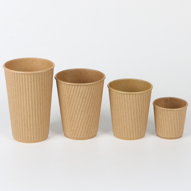 Wholesale Price Coffee Paper Cup Eco Friendly Paper Cup Hot Selling Take Out Ripple Wall Paper Coffee Cup