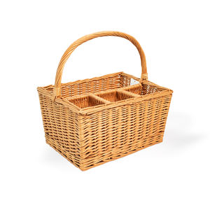 Cesta de mimbre para botellas de vino, cesta de regalo para portabotellas de vino de mimbre - Product Image 3