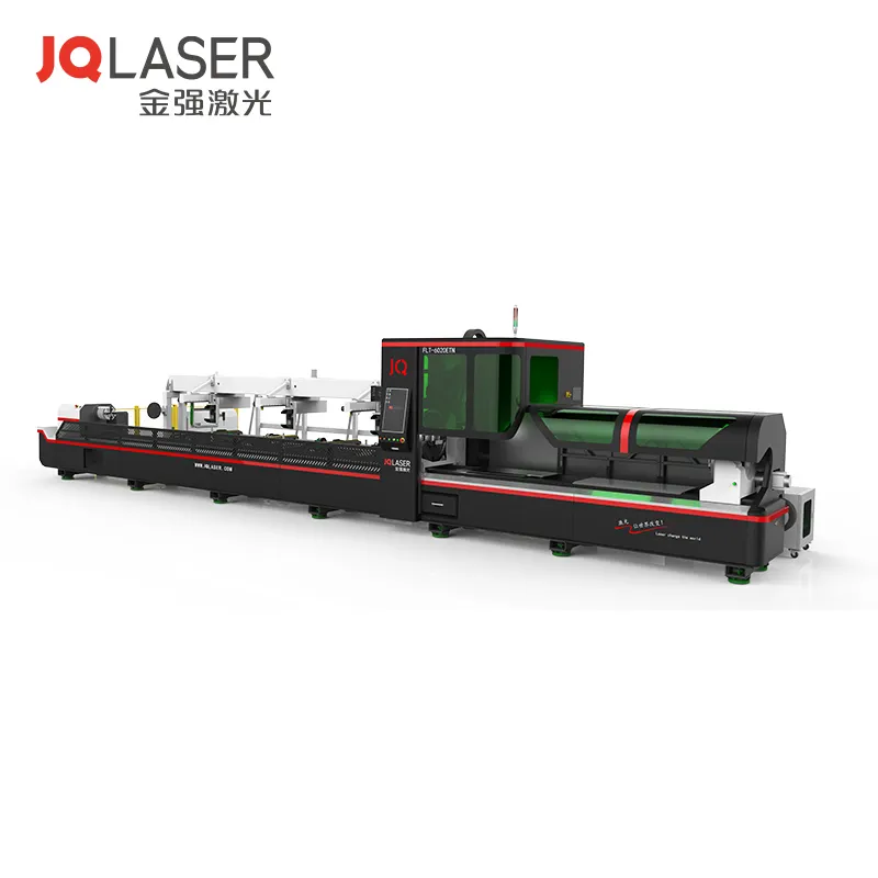 JQ manufacturer 1000w 2000w cut metal tube cnc pipe cutting machine fiber tube laser cutting machine