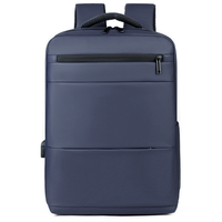 Mochila Impermeable para Portátil, Unisex, Ligera, Duradera, Práctica, de Tela PU con Puerto USB para Negocios, Oficina y Uso Diario