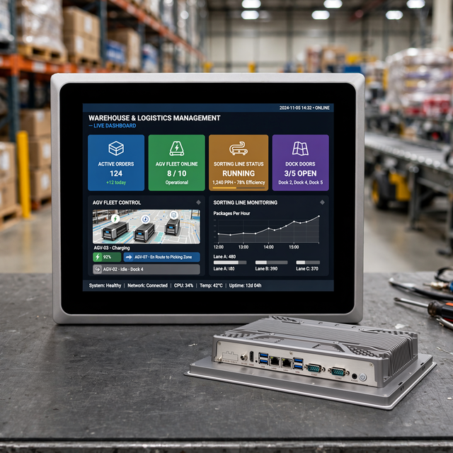 10-Inch Fanless Embedded Capacitive Industrial Panel PC 10 Points Core I3/i5/i7 10Gen/11Gen Windows/Linux Compatible Stock
