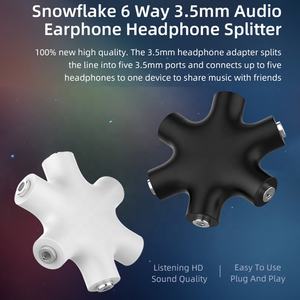 6 웨이 3.5MM 오디오 이어폰 헤드폰 헤드셋 스플리터 Aux 케이블 1 남성 ~ 5 여성 3.5MM 잭 이어폰 오디오 스플리터 - Product Image 2
