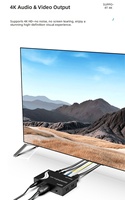 Répartiteur audio-vidéo HDMI 1.4 4K 30Hz 225Mhz avec port audio SPDIF 3.5mm, équipement à fibre optique