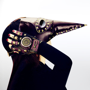 <span class=keywords><strong>Masque</strong></span> à long bec en PU, style steampunk, gothique, punk, pour cosplay, Halloween, <span class=keywords><strong>masque</strong></span> de pestilence, accessoire de costume médiéval. - Product Image 5