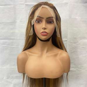 Pelucas de Cabello Humano con Frente de Encaje Completo de <span class=keywords><strong>Vietnam</strong></span> en Colores Piano para Mujeres Negras - Product Image 5