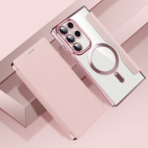 La más nueva funda tipo Cartera de cuero PU, funda trasera transparente magnética, Clip para tarjeta para Iphone 16 Pro Max, teléfono móvil para <span class=keywords><strong>Samsung</strong></span> S25 ULTRA - Product Image 6