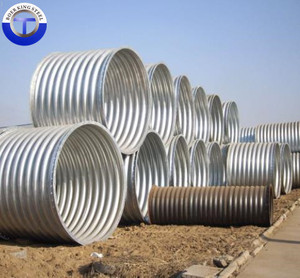 Tubería <span class=keywords><strong>de</strong></span> <span class=keywords><strong>Acero</strong></span> Corrugado Galvanizado para <span class=keywords><strong>Alcantarillas</strong></span> y Puentes, Tubería Galvanizada - Product Image 1