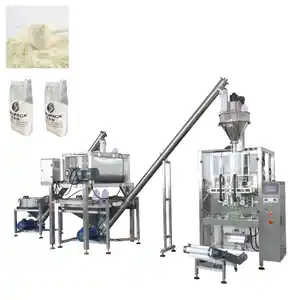 Hoge Efficiëntie Glutenvrije Meelverpakking Dubbele Schroef Mixer Pecannoot Pistache Meel Noten Zakje Verpakking Vulmachine Voor Poeder