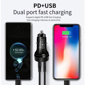 ที่ชาร์จในรถยนต์ USB QC3.0+Type C ชาร์จเร็ว สำหรับโทรศัพท์มือถือ รุ่น Phone 16 15ProMax และ Samsung - Product Image 4